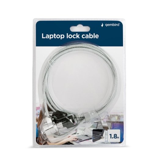 Cable de seguridad Gembird LK-K-01 Acero 1,8m con cerradura y 2 llaves