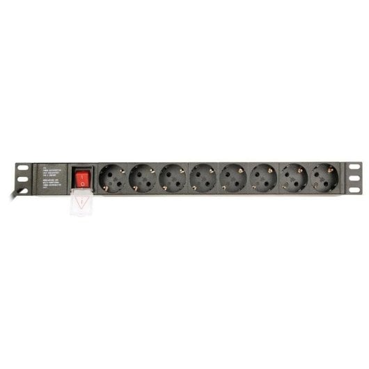 Steckdosenleiste Gembird EG-PDU-014-C14 8 Steckplätze Aluminium 1U Schuko Schutz