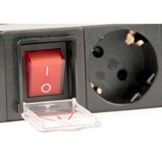 PDU Gembird EG-PDU-014-C14 1U Aluminio Negro 8 salidas AC C14 3m 16A