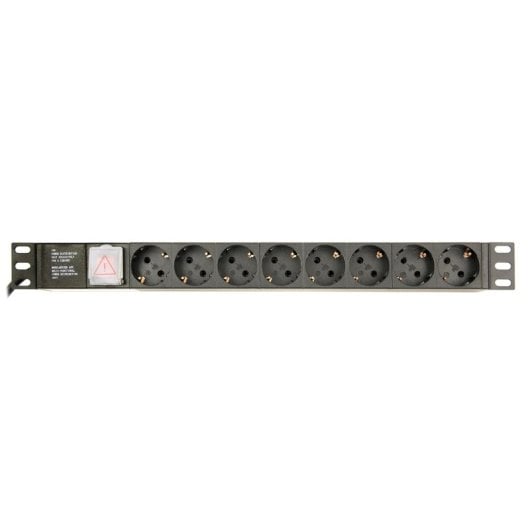 Steckdosenleiste Gembird EG-PDU-014-C14 8 Steckplätze Aluminium 1U Schuko Schutz