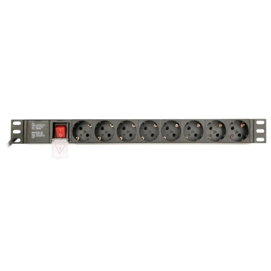 Steckdosenleiste Gembird EG-PDU-014-C14 8 Steckplätze Aluminium 1U Schuko Schutz