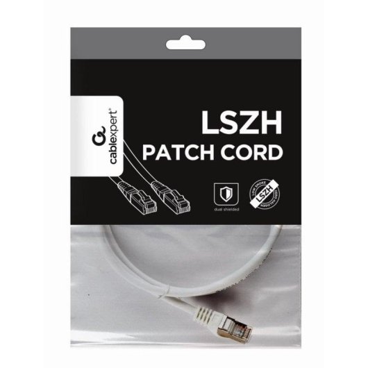 Cavo di rete Gembird PP6A-LSZHCU-W-1M Cat6a S/FTP 1m LSZH schermato RJ-45 Oro Bianco