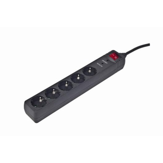 Regleta Gembird SPG5-C-15 5 tomas AC 16A protección contra sobretensiones 4,5m negro