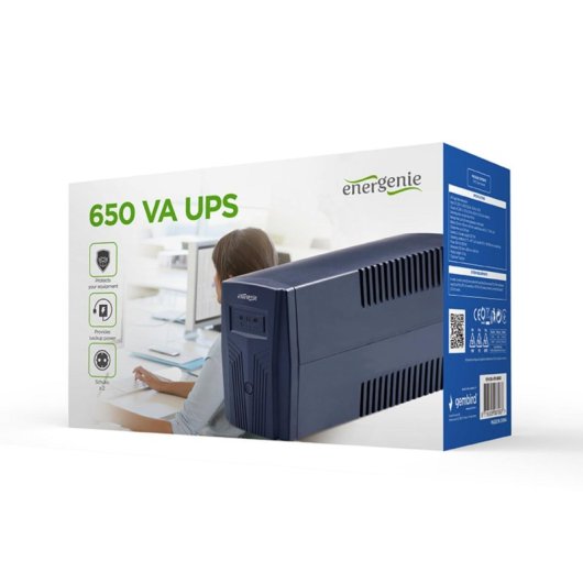 Sai Gembird 650VA Batería de Plomo Ácido Protección AVR y Sobrecargas Autonomía Instantánea