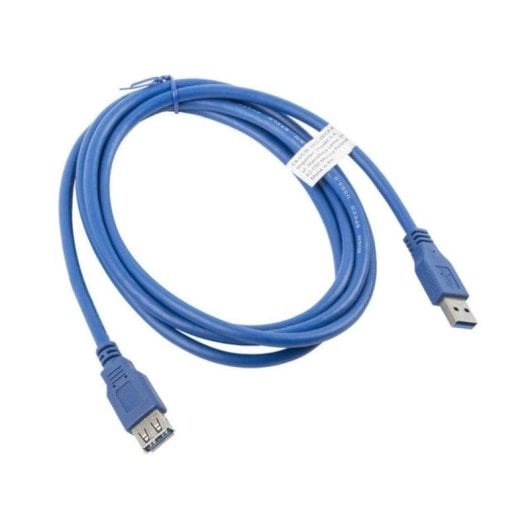 Câble USB Lanberg CA-US3E-10CC-0018-B 1,8m USB A-A Or Bleu