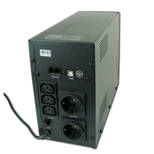 Gembird EG-UPS-033 UPS 1200VA Bateria de Chumbo Ácido VRLA Onda Sinusoidal Modificada LCD USB AVR