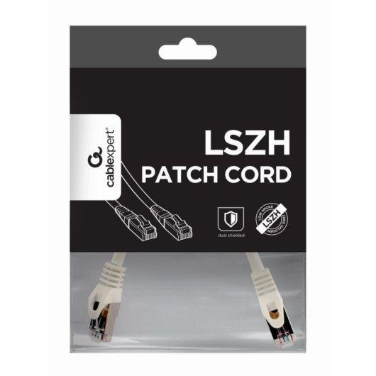 Cabo Gembird PP6A-LSZHCU-W-0.25M Cat6a S/FTP RJ-45 Branco 0,25m