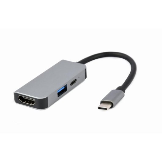 Hub Gembird 3 ports USB 3.2 Gen 1 Type-C 87 W Modelo A-CM-COMBO3-02 UHD 4K