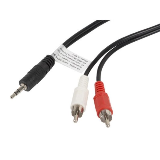 Câble Lanberg CA-MJRC-10CC-0015-BK 3,5mm et 2 x RCA Macho 1,5m Noir