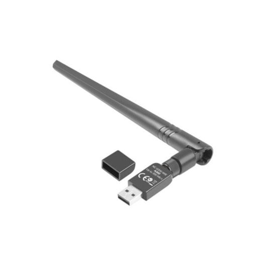 Adaptador Lanberg NC-0300-WIE USB Ethernet WLAN Inalámbrico 2400 Mbit/s Preto