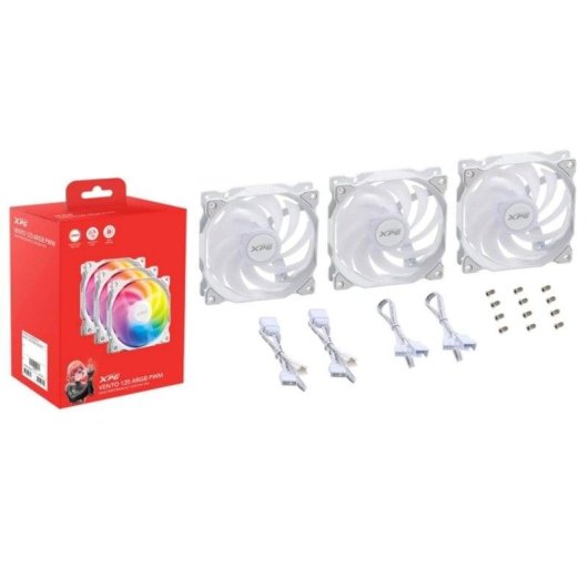 Ventilador suplementario XPG VENTO 120 ARGB PWM 120 mm 1850 RPM pack 3 ARGB