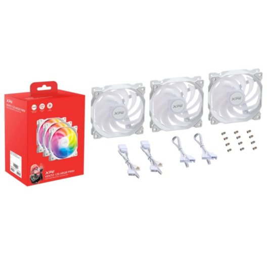 Ventilador suplementario XPG VENTO 120 ARGB PWM 120 mm 1850 RPM pack 3 ARGB