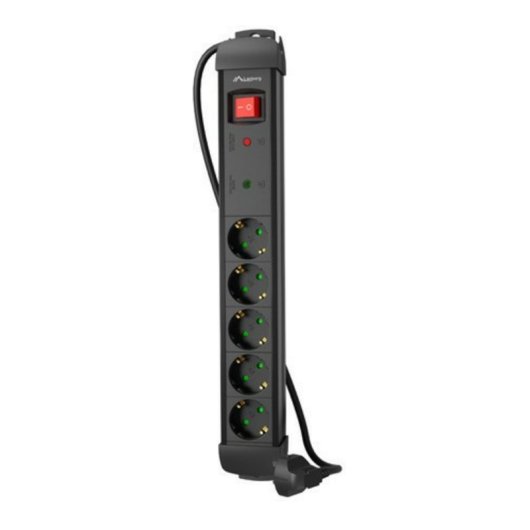 Steckdosenleiste Lanberg SP1-05F-0150-BK 1,5 m Typ F 5-fach Überspannungsschutz Steckdosenleiste Lanberg SP1-05F-0150-BK 1,5 m Typ F 5-fach Überspannungsschutz