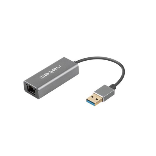 Adaptador USB 3.2 Gen 1 NATEC Cricket Preto Ethernet RJ-45 Alumínio 24mm
