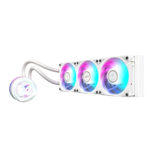 Refrigeración Líquida GIGABYTE AORUS WATERFORCE X II 360 ICE 360mm 3 Ventiladores ARGB Pantalla LCD Blanco