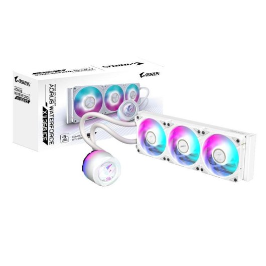 Refrigeración Líquida Gigabyte AORUS WATERFORCE X II 360 3 Ventiladores ARGB LCD Branco