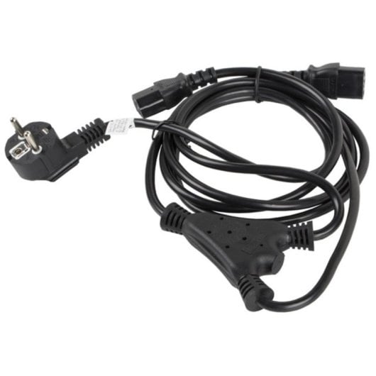 Cavo Lanberg CA-C13C-13CC-0018-BK 2m C13 accoppiatore CEE7/7 Cavo di alimentazione PC