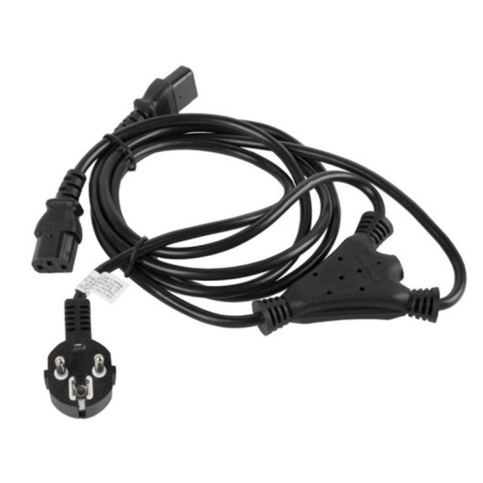Cavo Lanberg CA-C13C-13CC-0018-BK 2m C13 accoppiatore CEE7/7 Cavo di alimentazione PC