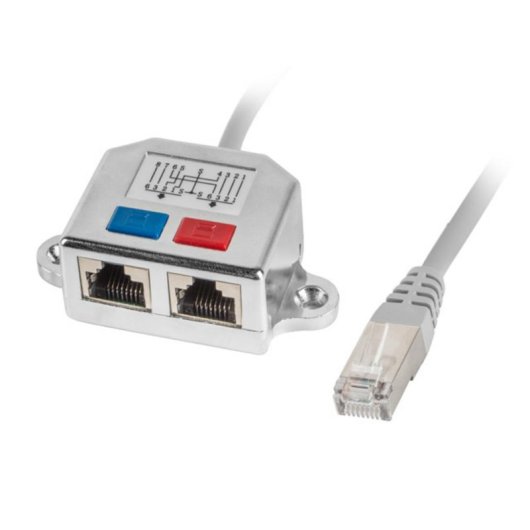 Adaptador Lanberg AD-0026-S 10/100Base-T(X) Cat5e Plata Níquel 1 pieza