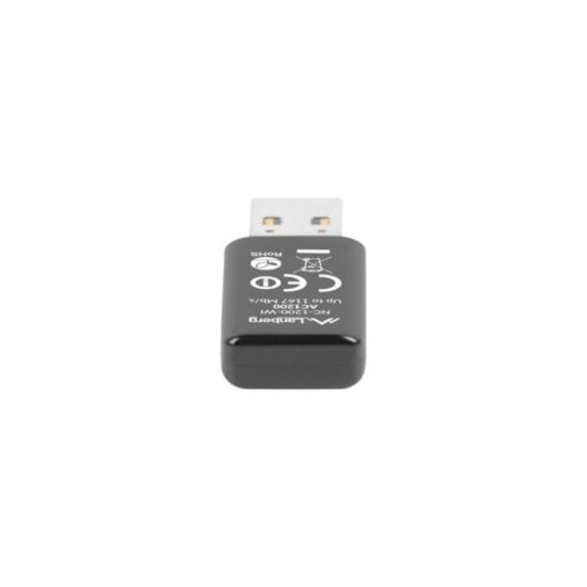 Adaptador USB WiFi Lanberg NC-1200-WI Inalámbrico 5000 Mbit/s Negro