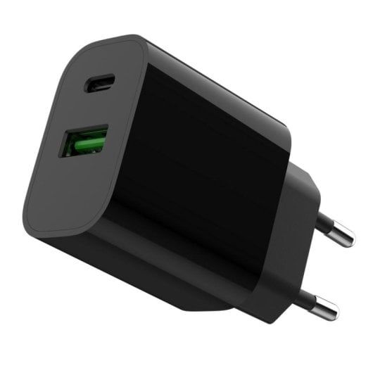 Cargador USB Gembird TA-UC-PDQC20-01-BK 2 Puertos 20W QC 3.0 Power Delivery Negro