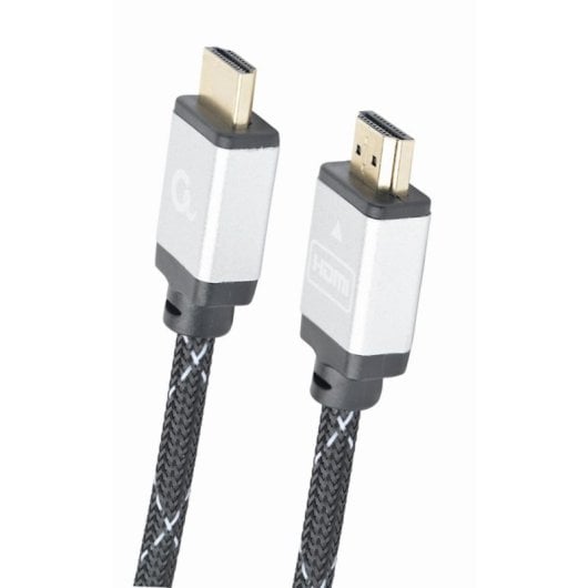 Cable HDMI Gembird CCB-HDMIL-2M 2m UHD 4K 60Hz Chapado en Oro 3D Gris