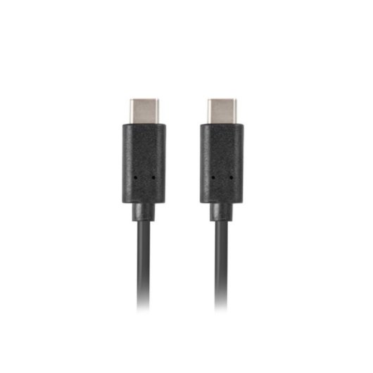 Cable USB C Lanberg CA-CMCM-31CU-0005-BK 0.5m USB 3.2 Gen 1 Contactos Oro Negro