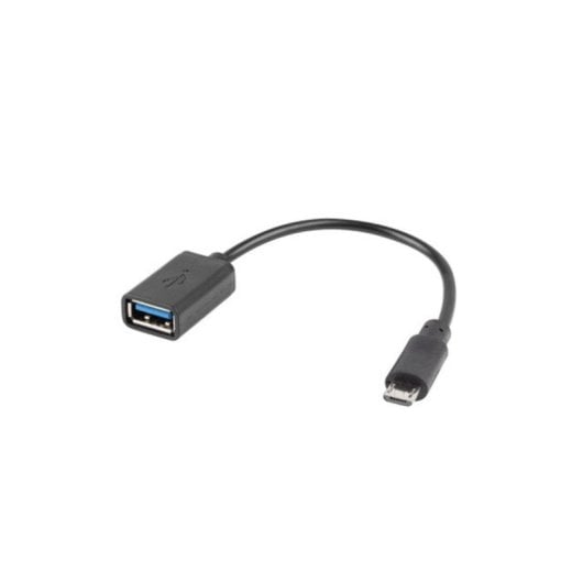 Adaptador OTG Lanberg AD-OTG-UM-01 0.15m Micro-USB A a USB A USB 2.0 Negro