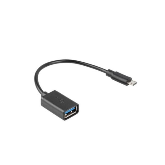 Adaptador OTG Lanberg AD-OTG-UM-01 0.15m Micro-USB A a USB A USB 2.0 Negro
