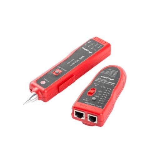 Comprobador de cables Lanberg NT-0501 RJ-11 RJ-12 RJ-45 250m Batería integrada Negro/Rojo