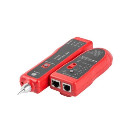 Comprobador de cables Lanberg NT-0501 RJ-11 RJ-12 RJ-45 250m Batería integrada Negro/Rojo