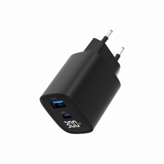 USB Ladegerät Gembird TA-UC-PDQC30LCD-BK-01 30W Schnellladung Typ C und A USB Ladegerät Gembird TA-UC-PDQC30LCD-BK-01 30W Schnellladung Typ C und A