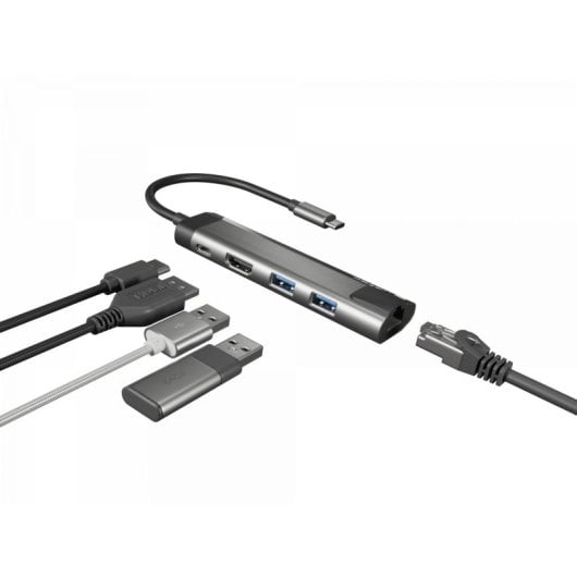 Hub USB NATEC Fowler Go USB 3.2 Gen 1 Type-C 100W Ethernet RJ-45 Hub USB NATEC Fowler Go USB 3.2 Gen 1 Type-C 100W Ethernet RJ-45