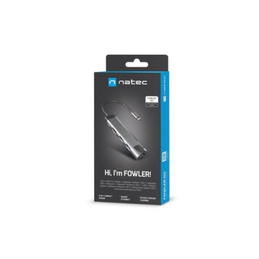 Hub USB NATEC Fowler Go USB 3.2 Gen 1 Type-C 100W Ethernet RJ-45 Hub USB NATEC Fowler Go USB 3.2 Gen 1 Type-C 100W Ethernet RJ-45