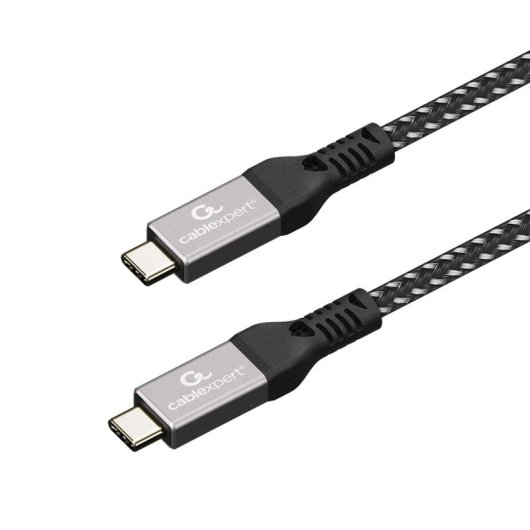 USB4 Kabel Gembird CCBP-USB4-CMCM240-1.5M 40 Gbit/s 1,5 m USB C zu USB C Schwarz Silber