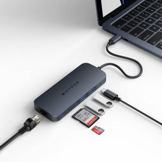 Docking Station Targus HD4004GL USB Tipo C 140W Ethernet 10/100/1000 Mbit/s Blu MicroSD SD