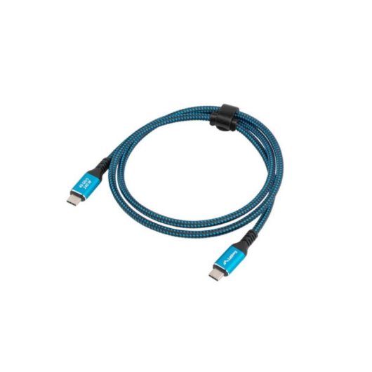 Cable USB-C Lanberg CA-CMCM-45CU-0015-BK 1,5m 40Gbps 8K 240W Trenzado Algodón