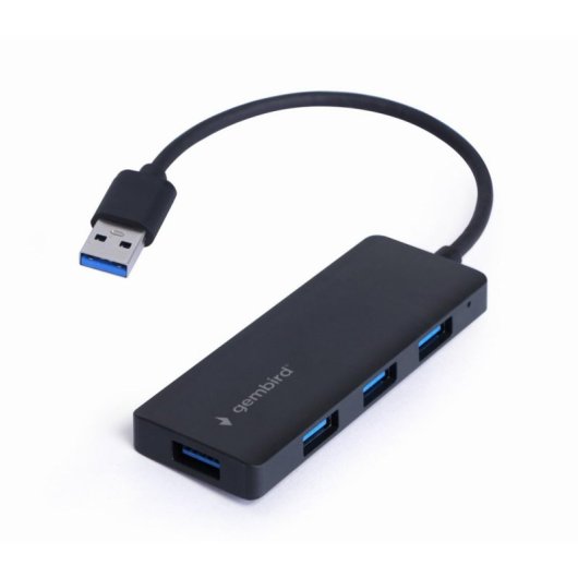 Hub Gembird 4 ports USB 3.0 modèle UHB-U3P4-03 couleur noir 5 Gbit/s