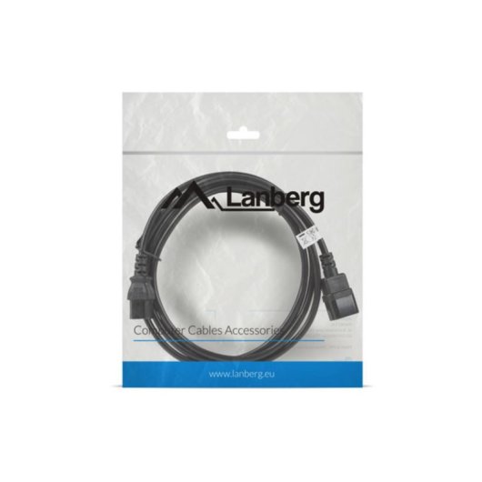 Cable alimentación Lanberg CA-C13E-11CC-0030-BK 3m C13 acoplador C14 acoplador negro