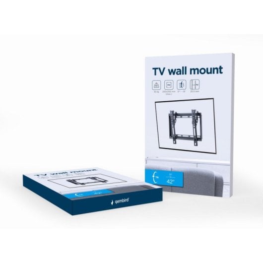 Supporto TV Gembird WM-42T-04 Inclinabile Acciaio Nero 23-42 Pollici VESA 200x200 Supporto TV Gembird WM-42T-04 Inclinabile Acciaio Nero 23-42 Pollici VESA 200x200