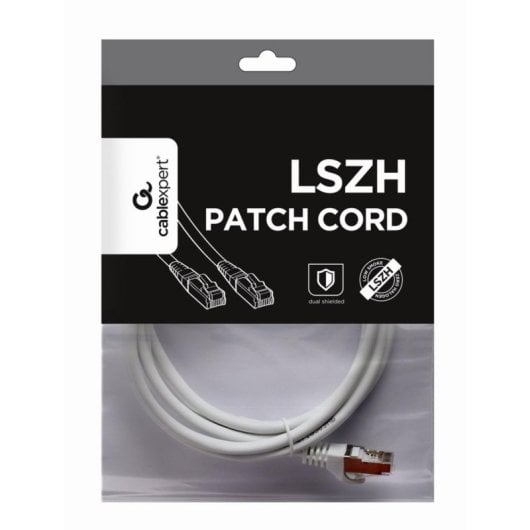 Cable de red Gembird PP6A-LSZHCU-W-2M 2m Cat6a S/FTP RJ-45 Blanco contactos dorados LSZH