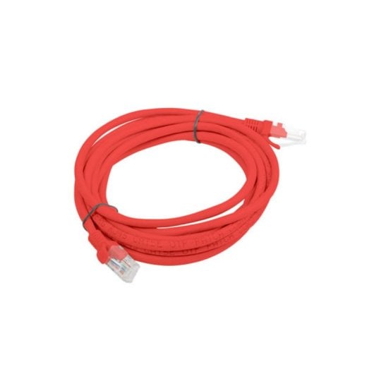 Câble Lanberg PCU6-10CC-0300-R 3m Cat6 U/UTP RJ-45 Rouge
