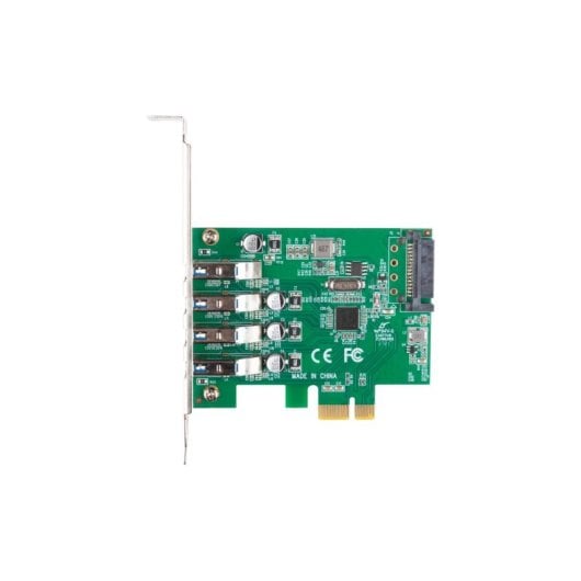 Controladora PCIe Lanberg PCE-US3-004 4 Puertos USB 3.2 Gen 1 SATA 15 pines Verde 5Gbit/s
