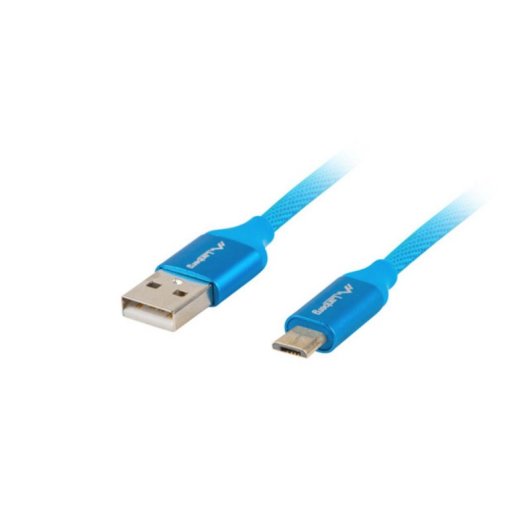 Cable USB Lanberg CA-USBM-20CU-0010-BL 1m Micro-USB A a USB A USB 2.0 Azul 0,48 Gbit/s