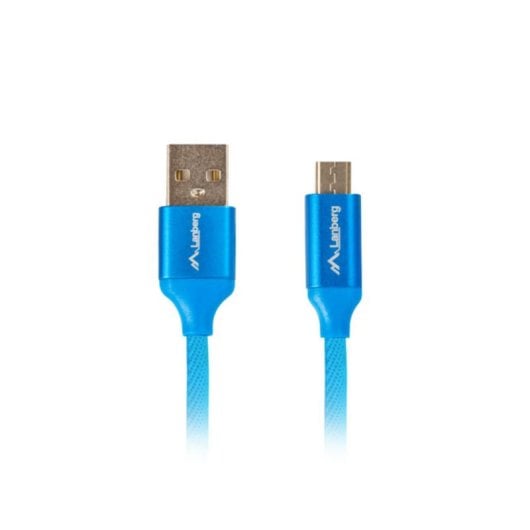 Cable USB Lanberg CA-USBM-20CU-0010-BL 1m Micro-USB A a USB A USB 2.0 Azul 0,48 Gbit/s