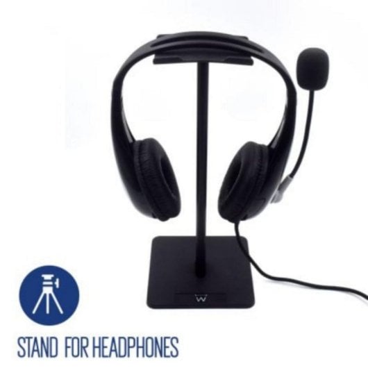 Soporte para auriculares Ewent EW1586 aluminio compacto ABS base antideslizante universal 95g