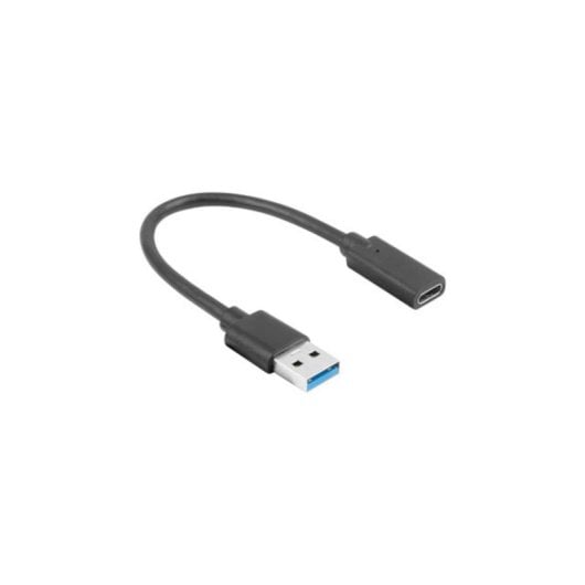 Adaptador USB A a USB C Lanberg AD-UC-UA-03 0.15m USB 3.2 Gen 1 5Gbps Negro