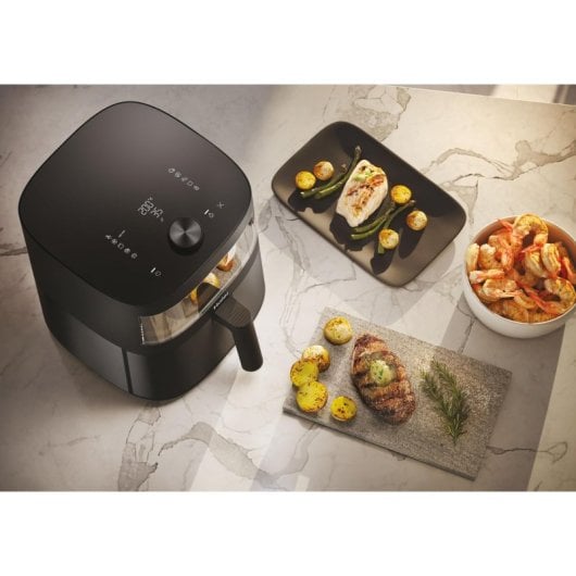 Freidora de aire Haier HAF5TWA 011 6.5L 2000W 9 en 1 con ventana y control giratorio