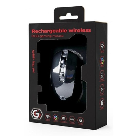 Ratón Gembird inalámbrico 3200 DPI 6 botones RGB para gaming y oficina avanzada
