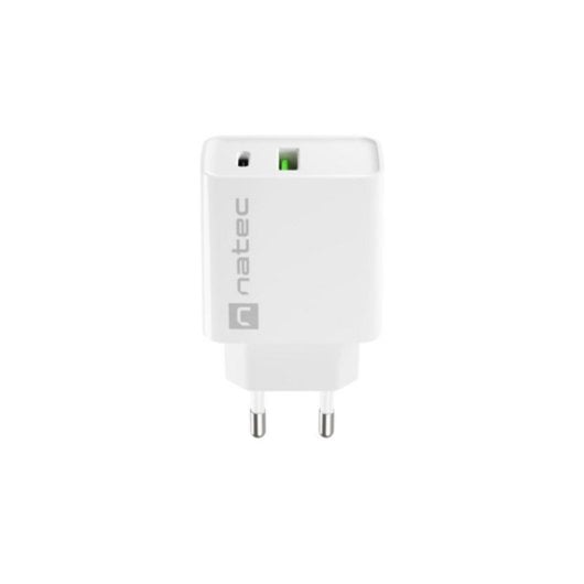 Universal Netzteil NATEC RIBERA Innen 12 V Weiß mit USB Typ C Schnellladung